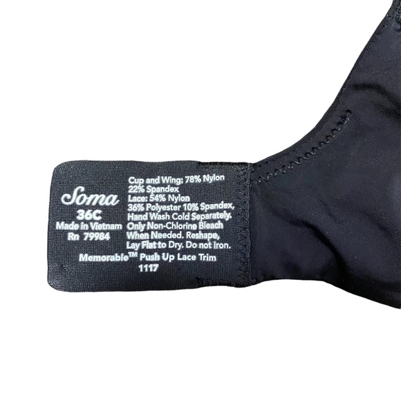 Soma Memorable Push up Lace trim bra 36C - Picture 7 of 8